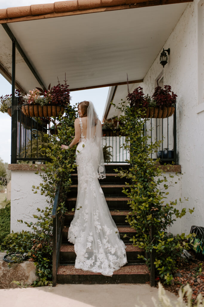 Bridal Garden Photo Staircase at Sterling Event Venue Party Celebtration