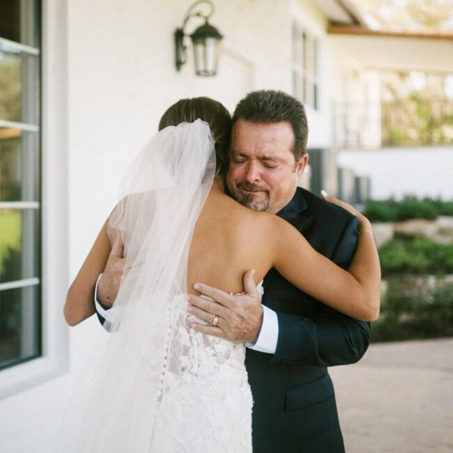 First Look Photography with Dad at Sterling Event Venue in Central Florida