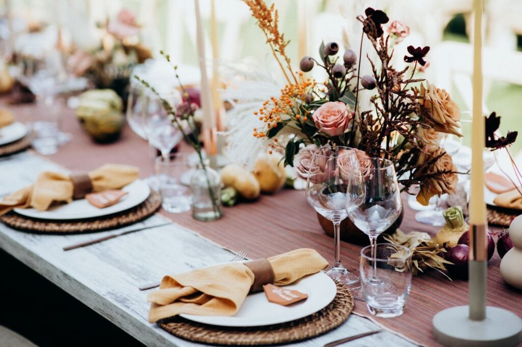 wedding table setup idea
