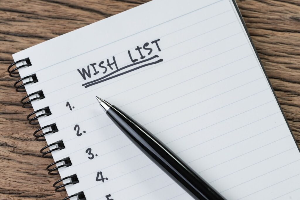 wedding registry wishlist